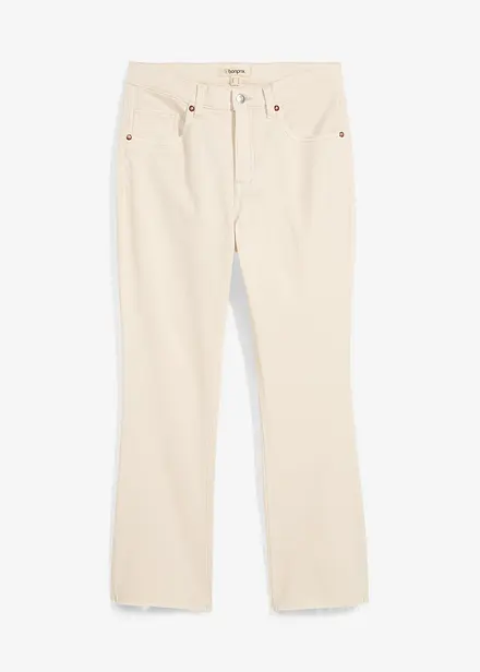 Jeans flared cropped, vita alta