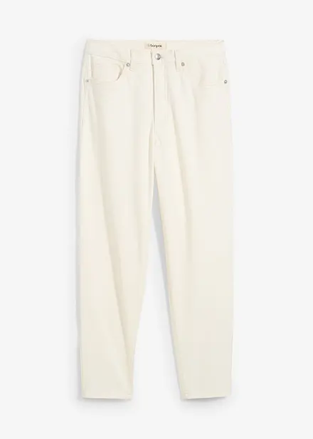 Mom jeans cropped, vita alta