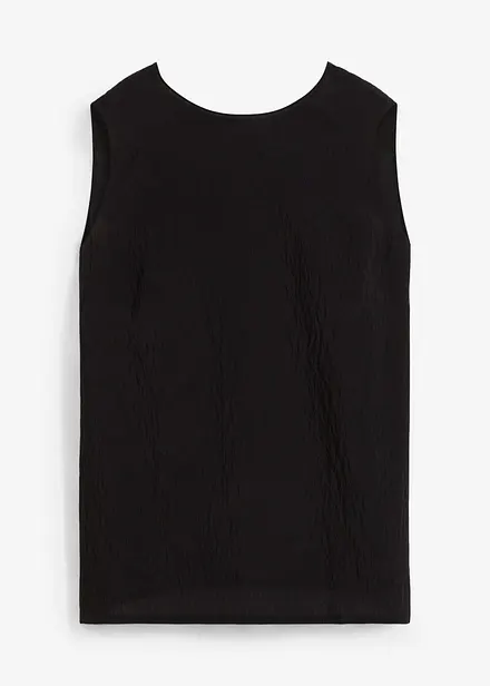 Top in misto viscosa crinkle