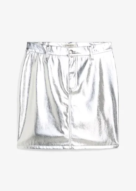 Minigonna effetto metallizzato