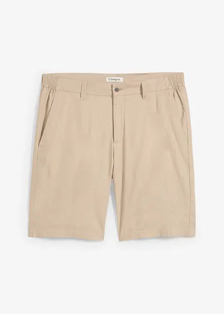 Bermuda chino con lino, regular fit