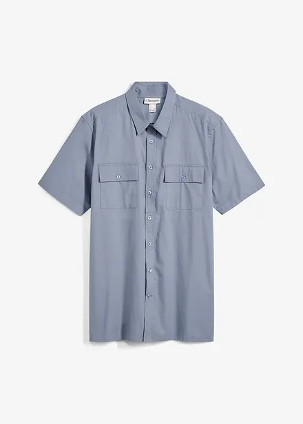 Camicia a maniche corte in puro cotone