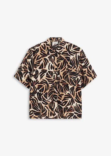 Blusa fantasia effetto lino