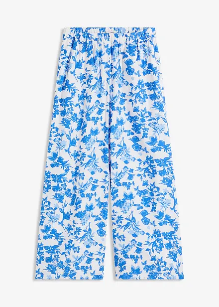 Pantaloni culotte in misto viscosa fluente