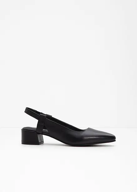 Décolleté slingback in pelle