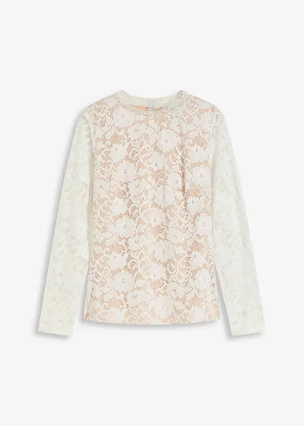 Maglia in pizzo a maniche lunghe