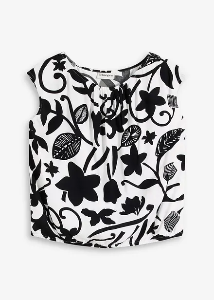 Top cropped in viscosa fluente