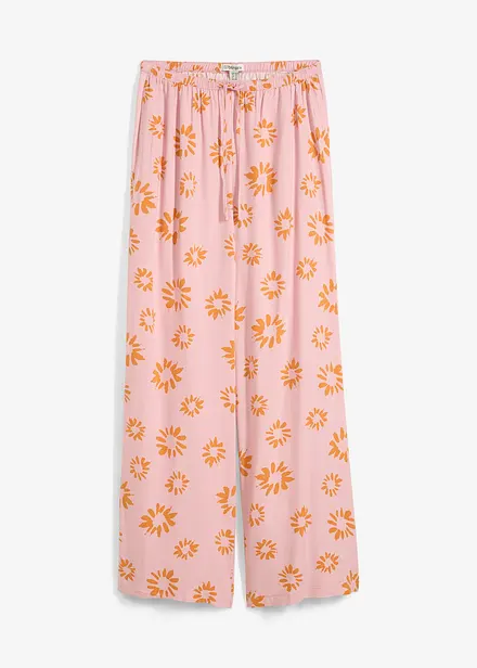 Pantaloni in morbida viscosa con elastico in vita