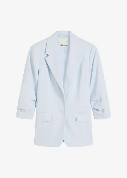 Blazer con viscosa e maniche a 3/4