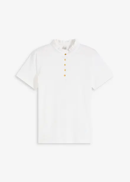 Maglia in cotone con ruches