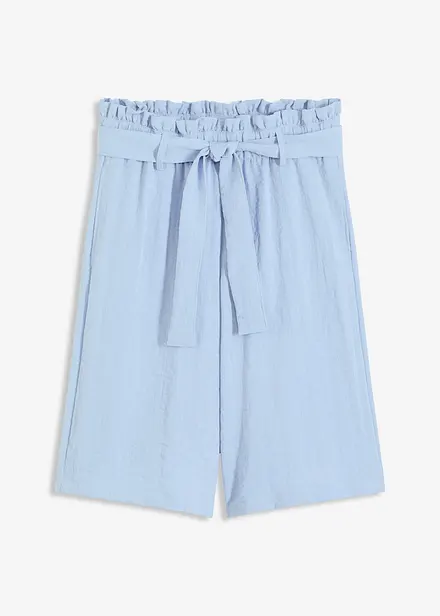Bermuda con elastico in vita in misto viscosa fluente