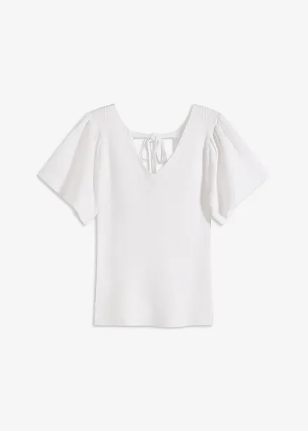 Maglia a costine in misto viscosa