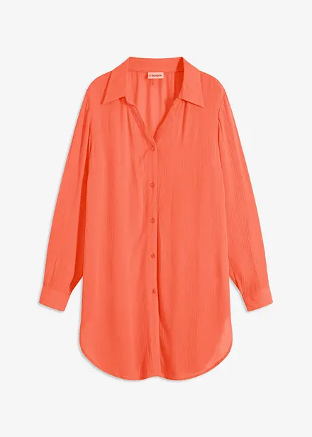 Blusa da mare lunga in viscosa fluente