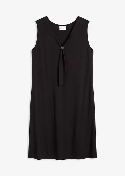 Abito in maglina con fiocco allo scollo