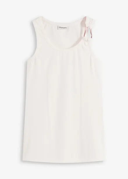 Top a costine con fibbia decorativa martellata