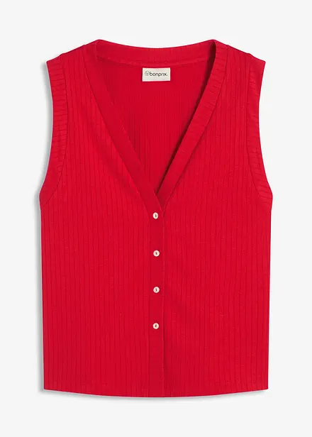 Gilet effetto maglia a coste