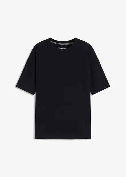 T-shirt per sport oversize con cotone, ad asciugatura rapida