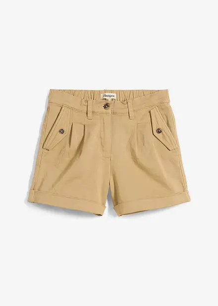 Shorts in twill a vita alta