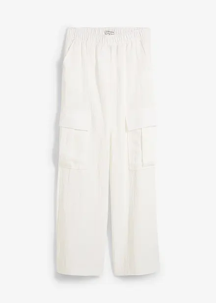 Pantaloni cargo in misto lyocell fluente