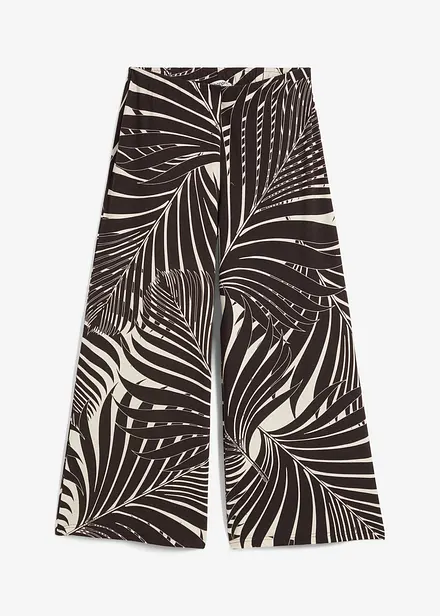 Pantaloni culotte in misto viscosa morbido