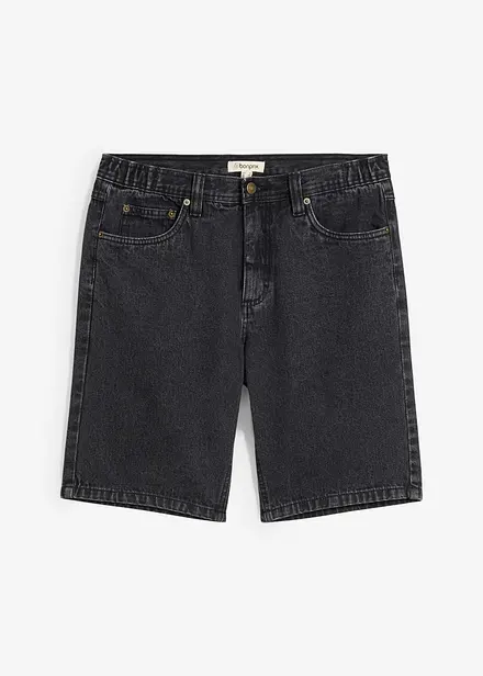 Bermuda in jeans con inserti elasticizzati ai lati, classic fit