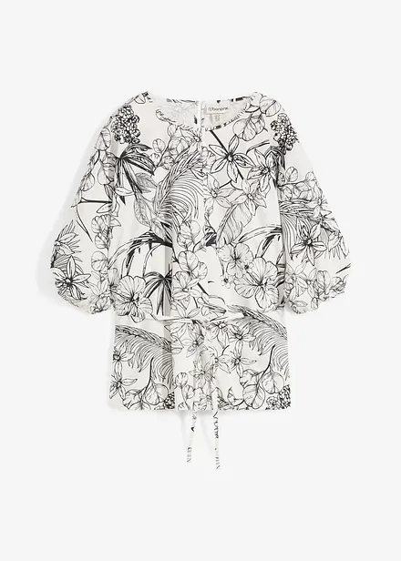 Blusa a maniche corte in puro cotone