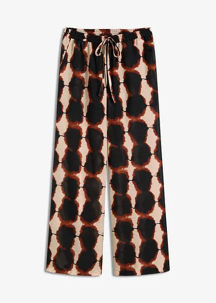 Pantaloni larghi in fantasia batik