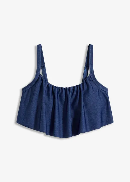 Reggiseno a bustier effetto denim per bikini