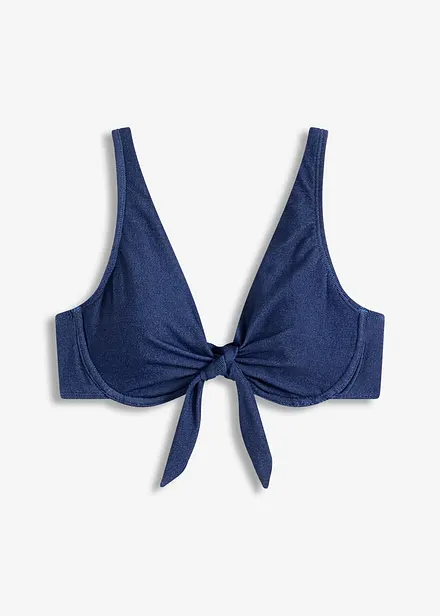 Reggiseno per bikini effetto denim con ferretto
