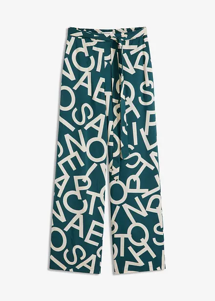 Pantaloni larghi con cintura da annodare