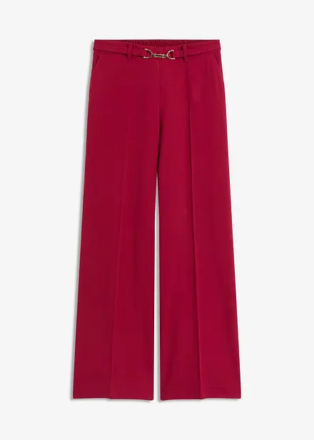 Pantaloni larghi con cintura decorativa