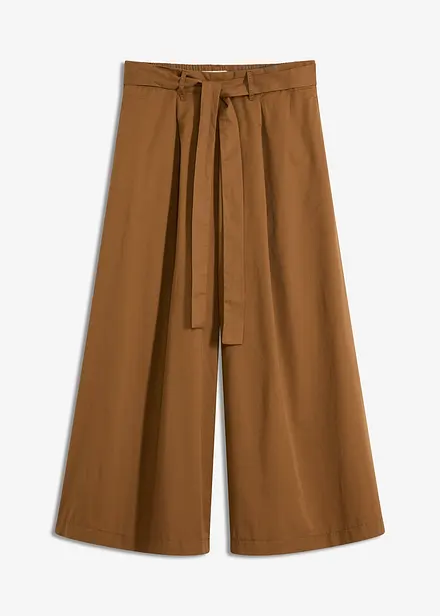 Pantaloni in popeline di cotone e cintura (set 2 pezzi)