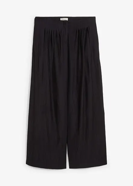 Pantaloni a palazzo in misto viscosa strutturato effetto crinkle