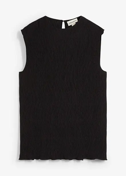 Top in crinkle strutturato