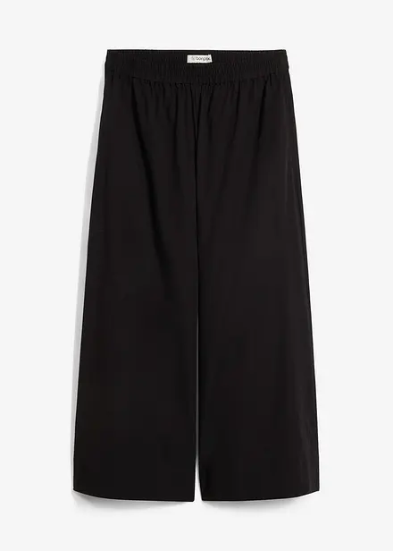 Pantaloni culotte ampi in puro cotone