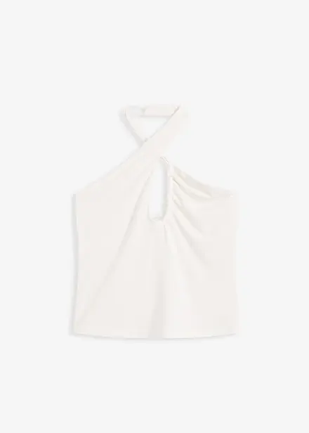 Top all'americana con spalline incrociate e cut-out