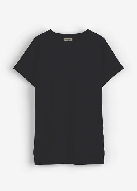 T-shirt asimmetrica in jersey di cotone pesante