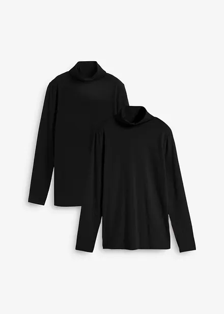 Maglia a maniche lunghe con puro cotone biologico (pacco da 2)