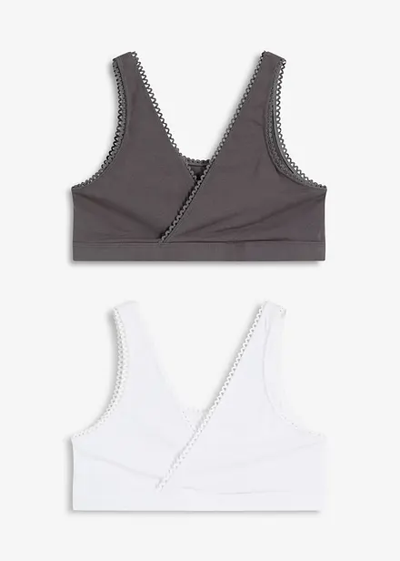Reggiseno bustier double face con cotone biologico morbido (pacco da 2)