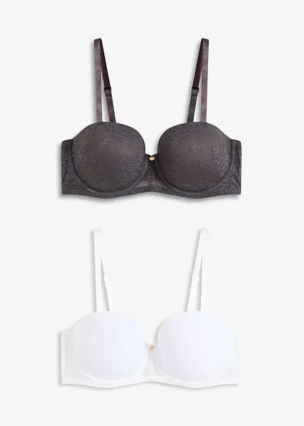 Reggiseno a balconcino con pizzo delicato (pacco da 2)
