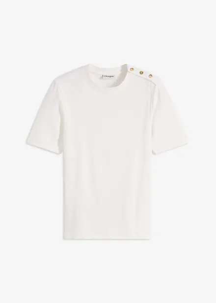 Maglia a costine in soffice misto viscosa