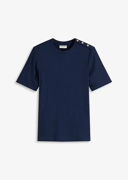 Maglia a costine in soffice misto viscosa