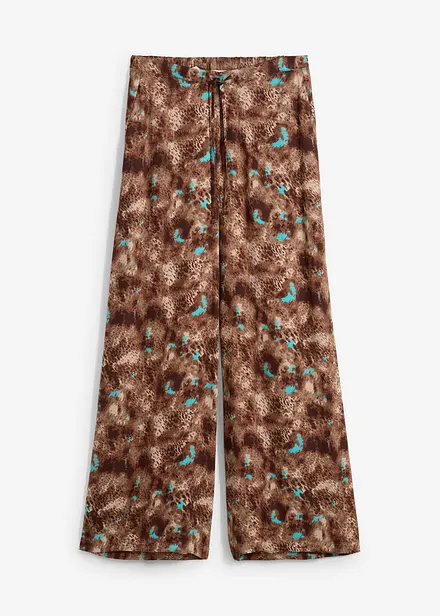 Pantaloni con elastico in vita in viscosa fluente