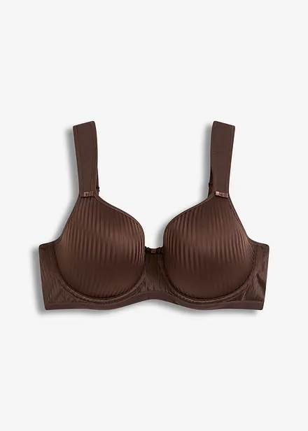 Reggiseno con coppe preformate, spalline imbottite ed effetto lucido