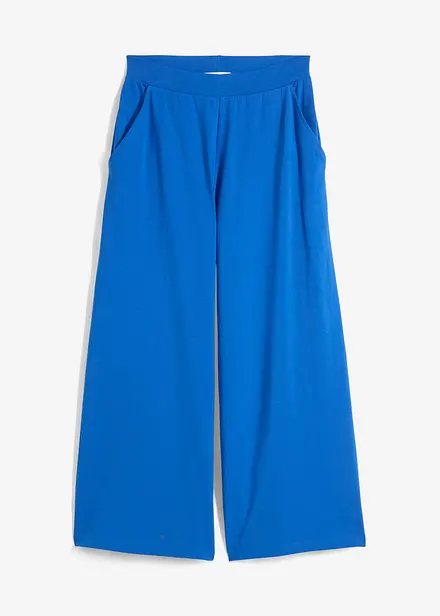Pantaloni cropped elasticizzati in cotone biologico