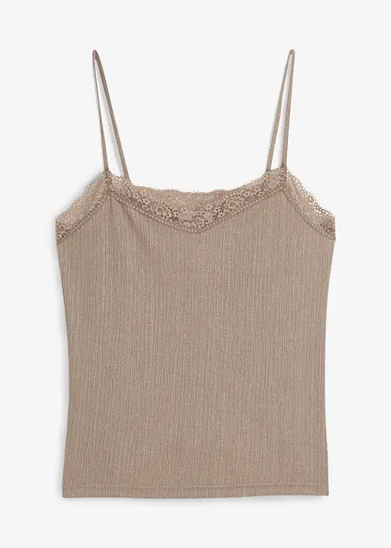 Top in crêpe leggero con spalline sottili