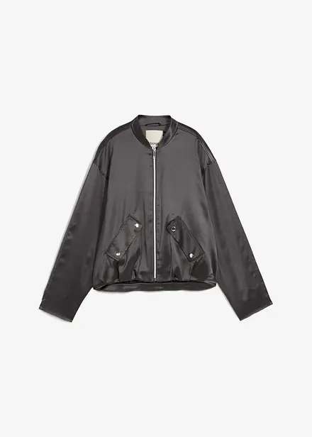 Bomber leggero in misto viscosa lucido