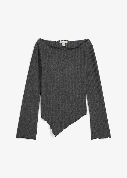 Maglia a costine in soffice misto viscosa