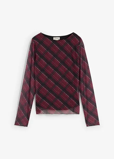 Maglia a maniche lunghe in mesh fine