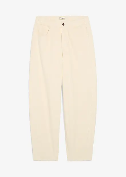 Pantaloni modello barrel in velluto a coste